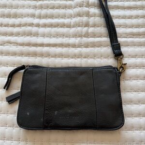 Day & Mood Black Leather Wristlet
